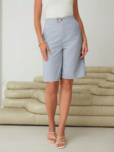 Essnce Gingham Print Slant Pocket Shorts